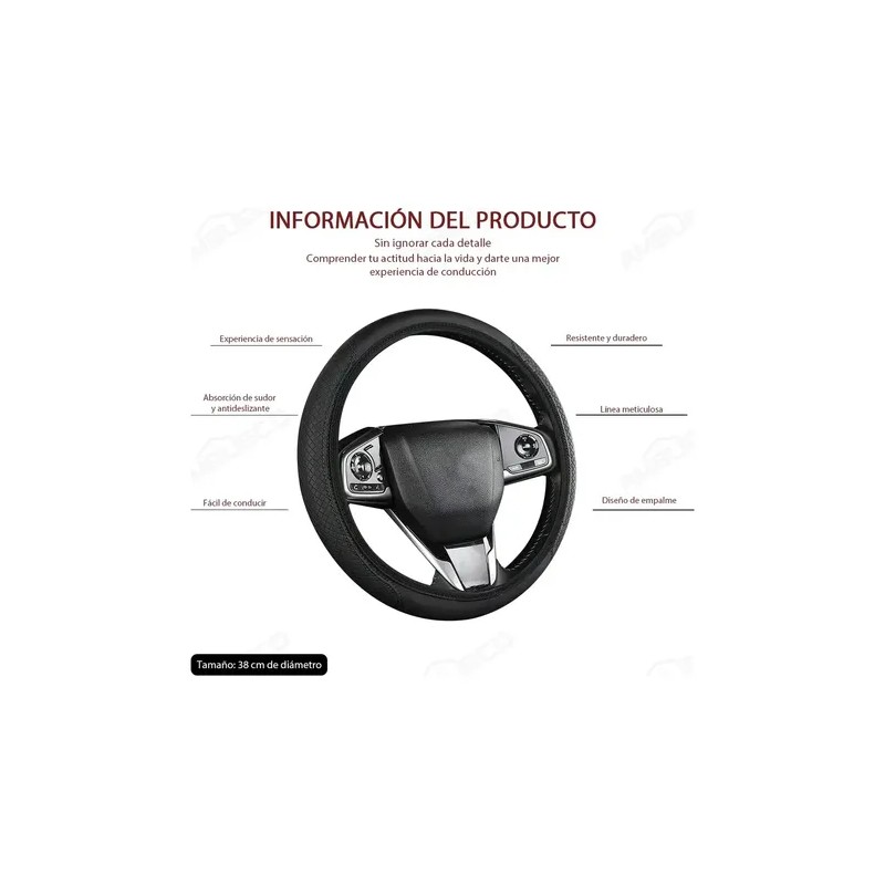 Funda Cubre Volante Antideslizante Gama Alta Redondo 38cm