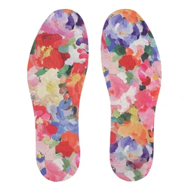 No Show Socks for Women, Shoe Inserts,Sockless,Anti Odor No Slipping,Washable Barefoot Inner Soles for Women,Peony Print,Size 6-9