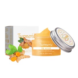 Turmeric Lip Scrub Exfoliator, Vitamin C Lip Scrub, Moisturizing Lip Care to Remove Dead Skin, Lip Lightening For Dark Lips, Lip Exfoliator Scrub, Sugar Scrub for Chapped & Cracked Lips for Lip Repair