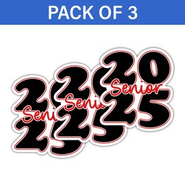 SODAVA (3Pcs) Senior 2025 Stickers, Class of 2025 Stickers, Graduation 2025 Stickers, Senior Stickers, School Graduate Teacher Gift for Hard Hat, Laptop, Car, Bike, Sticker 3x4 inch