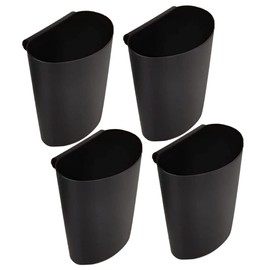 STOBOK Pack of 4 Storage Baskets, Plastic Containers, Hanging Wall Planters, Hanging Plant Containers, Pen Cups, Trolley Cups, Office Trolley, Rubbish Bin, Plastic, Child Desk