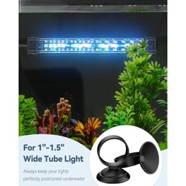 Pawfly 6 Pcs Fish Tank Tube Light Suction Cups Aquarium Suction Cups for 1" to 1.5" Wide Aquarium Tube Light Holders Suckers with 1 Inch Elastic Rubber Ring (Not for Airline Tubing)