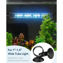 Pawfly 6 Pcs Fish Tank Tube Light Suction Cups Aquarium Suction Cups for 1" to 1.5" Wide Aquarium Tube Light Holders Suckers with 1 Inch Elastic Rubber Ring (Not for Airline Tubing)