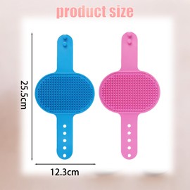 Fokmuaex 4-Pack Self Grooming Cat Brush Set with Massage Combs, Adjustable Pet Face & Body Scratcher for Cat Trees/Furniture, Hairball Control Toy for Long/Short Hair Cats & Kittens (Blue, Pink)