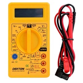 Dekton Digital Multimeter with Auto Polarization | Perfect for Workshops, Laboratories, and DIY Projects | Measures AC/DC Voltage | 3.5" Easy-to-Read LCD Display for Accurate Readings