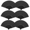 6 Pcs Folding Hand Fan, Paper Fan, Hand Fan Folding,