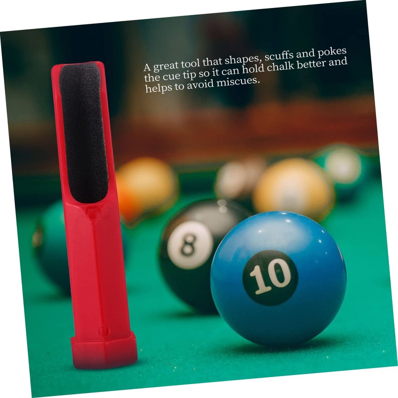 Totority 2Pcs Billiard Cue Shaper Burnisher Lightweight Cue Tip Repair