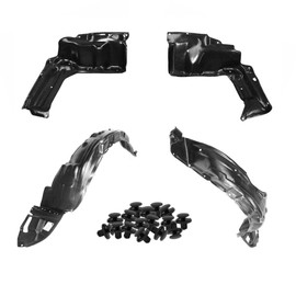 Parts N Go 2003-2008 Corolla Fender Liner & Undercover Set with Clips Front Driver & Passenger Side Left Right TO1228158 TO1228157 TO1248119 TO1249119 5144202170 5144102100 5387602090 5387502090