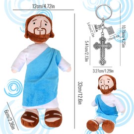 Sprießen My Friend Jesus Plush, 32 cm Jesus Cuddly Toy, Jesus Doll, Jesus Plush Figure, Fabric Jesus, Jesus Soft Toy, Christ Religious Savior Jesus Doll Jesus Toy, Jesus Plush Toy
