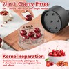 Kerfulty 7-in-1 Cherry Pitter Tool 1.5 ‘’ Large Slot Cherry