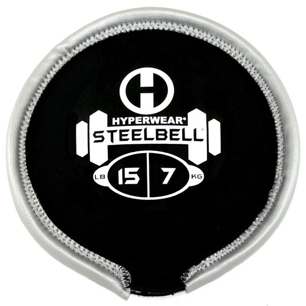 Hyperwear SteelBell Workout Ball Bag of Steel Shot in Patented No-Leak Neoprene Disc Shape Medicine Balls Slam Balls Kettlebells Strength Training Equipment Made in USA (30 lbs)