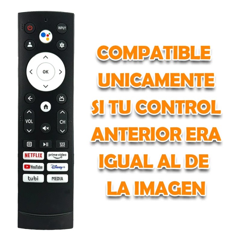 Control Para Hisense Smart Tv 4k Erf3n90h Qled Mayoreo