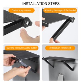 Regerly TV Top Shelf, Pack of 4 Screen Top Shelf, 21.5 x 11 cm, Adjustable Top Shelf for TV Computer, Monitor, Storage Shelf for Speakers, Media Boxes, Routers, Game Console