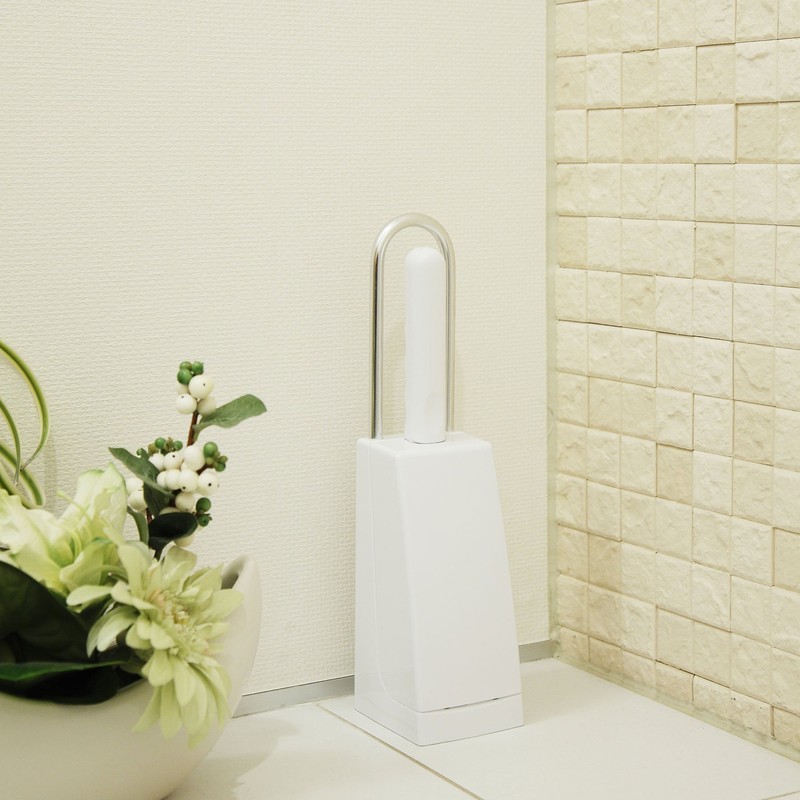 アイセン工業 アイセン スリム コンパクト トイレブラシ ケース付き ホワイト TP001