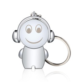 ZJR USB Flash Drives 128GB Thumb Drive Cute Cartoon Metal Pen Drive 2.0 Portable Memory Stick with Keychain Data Storage Flash Drive Gifts for Friends Family Classmates (128GB, Silver（X1）)