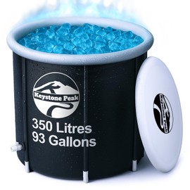 Keystone Peak Cold Plunge Tub – Portable Ice Bath Tub for Athletes & Adults – Inflatable Bathtub for Cold Water Therapy, Sports Recovery & Wellness – Outdoor & Indoor Use – 5-Year Assurance
