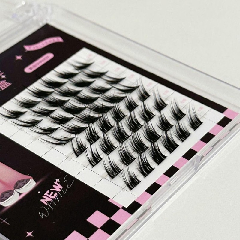 single cluster foxeye effect handmade natural false eyelashes makeup eyelashes