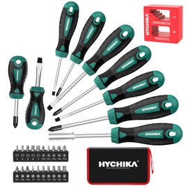 HYCHIKA Screwdriver Set, 30 Pieces Screwdriver Set, Including Phillips Screwdriver, Flat Screwdriver, Suitable for DIY, Maintenance Furniture, Toys