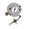 KOMI White Skull Beads Paracord Rosary with St Benedict Medal