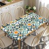 CREATCABIN Elastic Tablecloth Elastic Rectangular Tablecloth Leak-Proof Scratch-Resistant Waterproof Washable