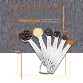 PreAsion Stainless Steel Measuring Spoons Kit Measuring Spoons with 4 Teaspoons and 2 Ta