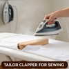Professional Beech Wood Tailors Clapper, 9.4in Multifunction Sewing Tool, Pressing
