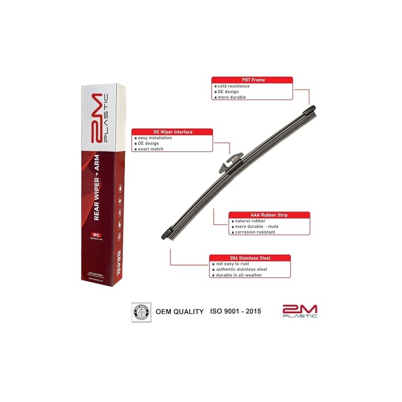 2M PLASTIC Rear Wiper Arm & Blade For FORD BRONCO