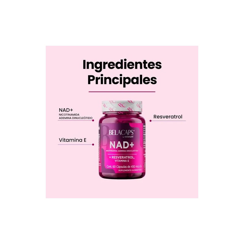 Belacaps Nad Con Vitamina E Y Resveratrol 60 Cápsulas Sin