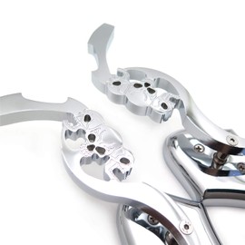 SMT-CHROME Billet Skull Blade Mirror Compatible With Harley Electra Heritage Sportster Glide [B075VM4475]