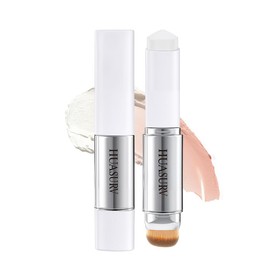 Qwesure 2-in-1 Color Changing Foundation Stick, Creamy, Lightweight Texture, Waterproof, Sweat Resistant, Long Lasting, Rotating Design, Foundation + Brush, Makeup Beginners, Portable (02 Natural)