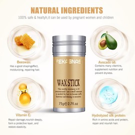 Hair Wax Stick For Women Frizz Control Hair Gel Stick Hair Stick Wax For Flyaways & Wigs Non-Greasy 2.7 Fl Oz Hair Styling Products For Flyaways Edge & Frizz Hair