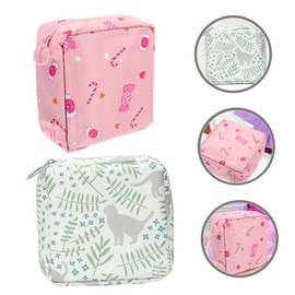 FOMIYES 2pcs Sanitary Napkin Storage Bag Liners Pouches Zipper for Periods Portable and Reusable