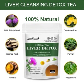 Mullitea Liver Support Tea Support Cleanse Detox Repair Health Milk Thistle Dandelion
