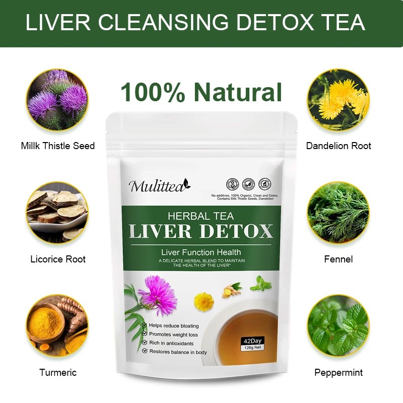 Mullitea Liver Support Tea Support Cleanse Detox Repair Health Milk