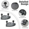Shower Caddy 2 Pack,Bathroom Shelves,Powerful Suction Cup Corner Shower Shelf,Bathroom