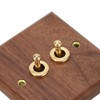 Double Toggle Switch Retro Walnut Wood Wall Mount Panel with