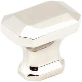 Jeffrey Alexander 165NI Ella 1-1/4" L Emerald Cut Cabinet Knob in Polished Nickel