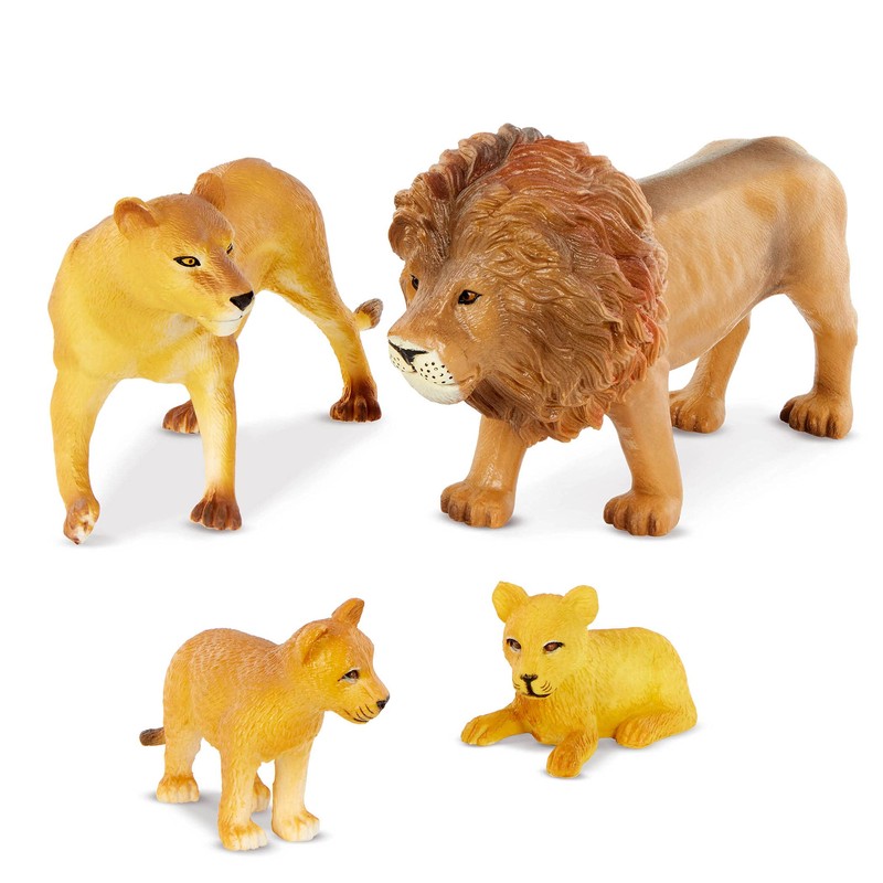 Terra by Battat – 4 Pieces Lion Family – Plastic