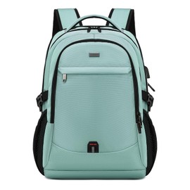 DUSLANG 17 Inch Laptop Backpack for Travel Water Resistant College Backpack for Men/Women Laptop Bag with USB Charging Port, Green A