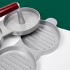 Double Hamburger, Aluminium Alloy Burger Patty Maker with Wooden Handle,