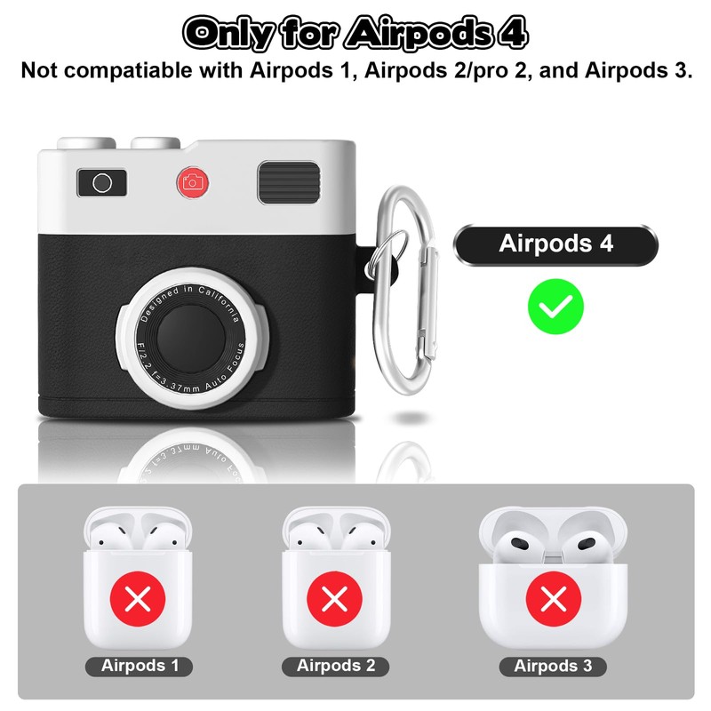 Dayinkes Compatible For AirPods 4th Generation Case, Camera Design For