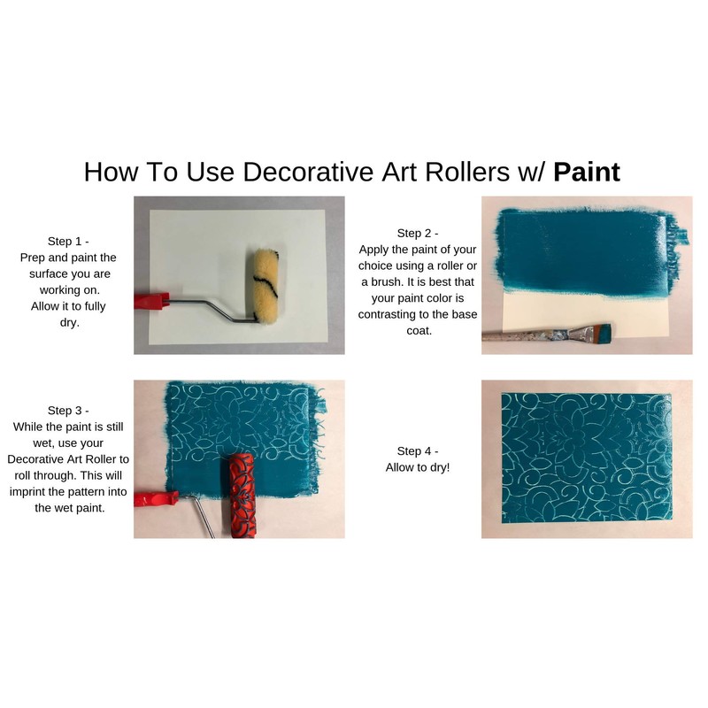 Artistic Painting Studio Baroque Pattern - Decorative Art Roller -
