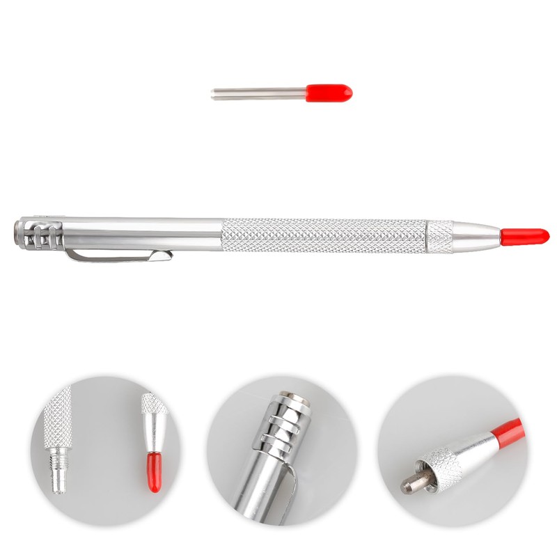 Bojueshaw 2pcs Tungsten Carbide Scriber,Aluminium Etching Engraving Pen,Scribe Tool Etching