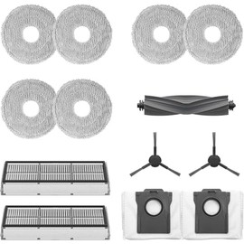 Dreame Accessory Kit for L10s Pro Ultra Robot Includes 1 x Main Brush, 2 x Side Brush, 2 x Dust Filter, 2 x Dust Collection Bags, 6 x Mop Cloths (3 Pairs)