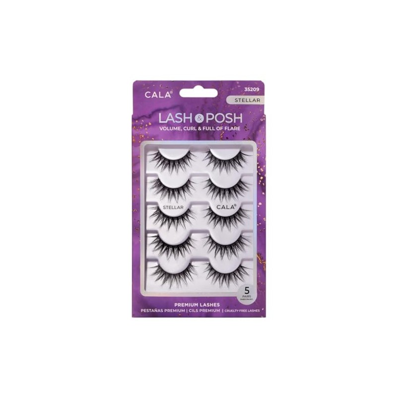 CALA - "Lash & Posh" pestañas postizas multidimensionales y ligeras