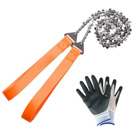 SENSILIN Pocket Chainsaw - 36 Inch Heavy Duty Steel Hand Chainsaw with 48 Sharp Teeth | Compact & Portable Pocket Saw for Camping, Backpacking, Hiking | Durable Wire Saw for Survival Gear