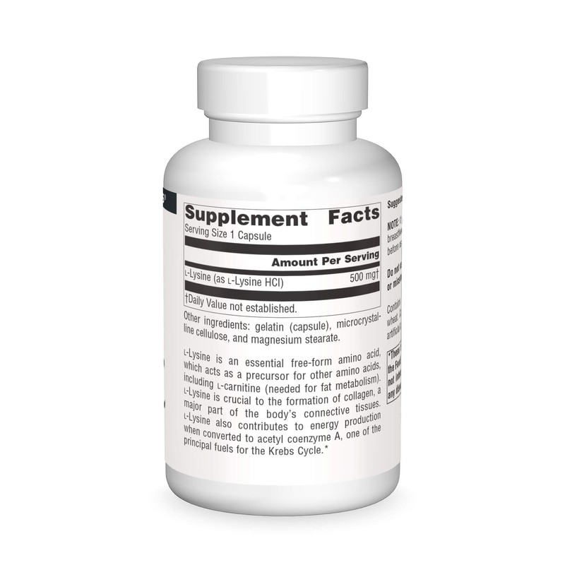 Source Naturals L-Lysine Free Form -Amino Acid Supplement Supports Energy