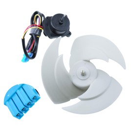 Upgraded EAU65058502 EAU65058501 Refrigerator Condenser Fan Motor with Blade – 12 V 1 A Quiet Replacement – for LG & Kenmore French-Door/SxS Fridges – Replaces EAU64843805 RFD3410A102A AP7178309