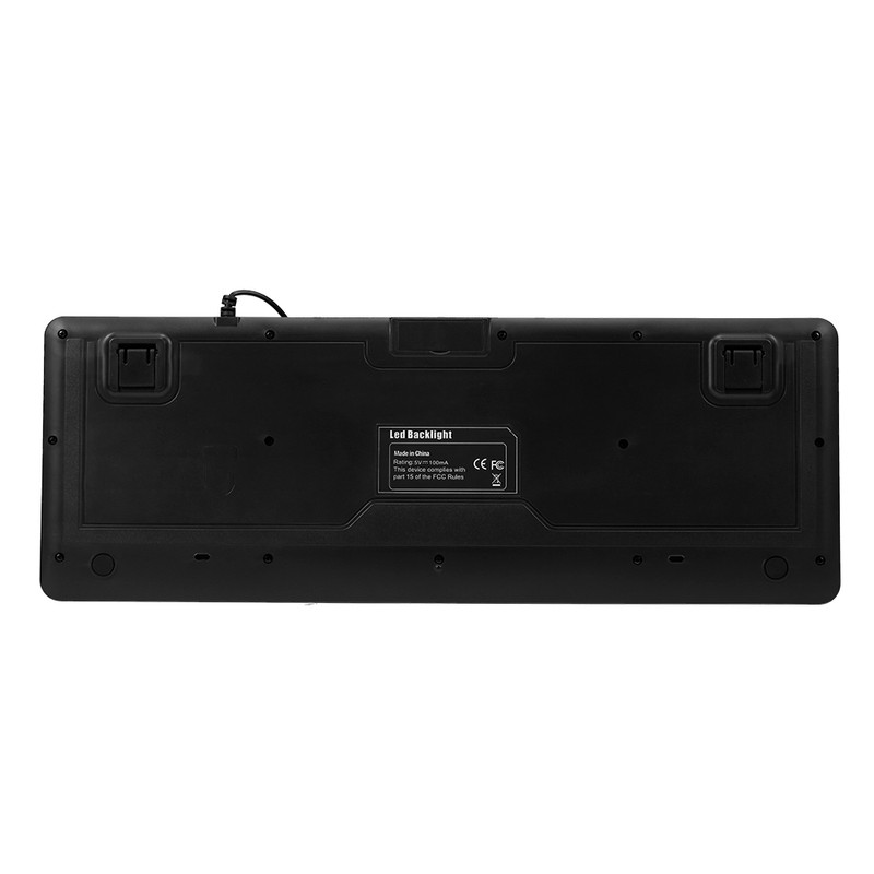 Wired Large Print Keyboard White Bold Jumbo Letters Silent Backlit