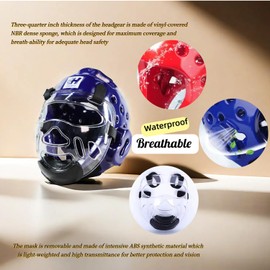 HXRROO 13 pcs Taekwondo Sparring Gear Set Ultimate Protective Gear for Taekwondo Karate Trainer Children Youth Adult (Blue, 2#)